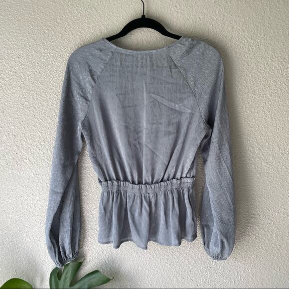 June & Hudson Faux Wrap Blouse - Picture 2 of 5